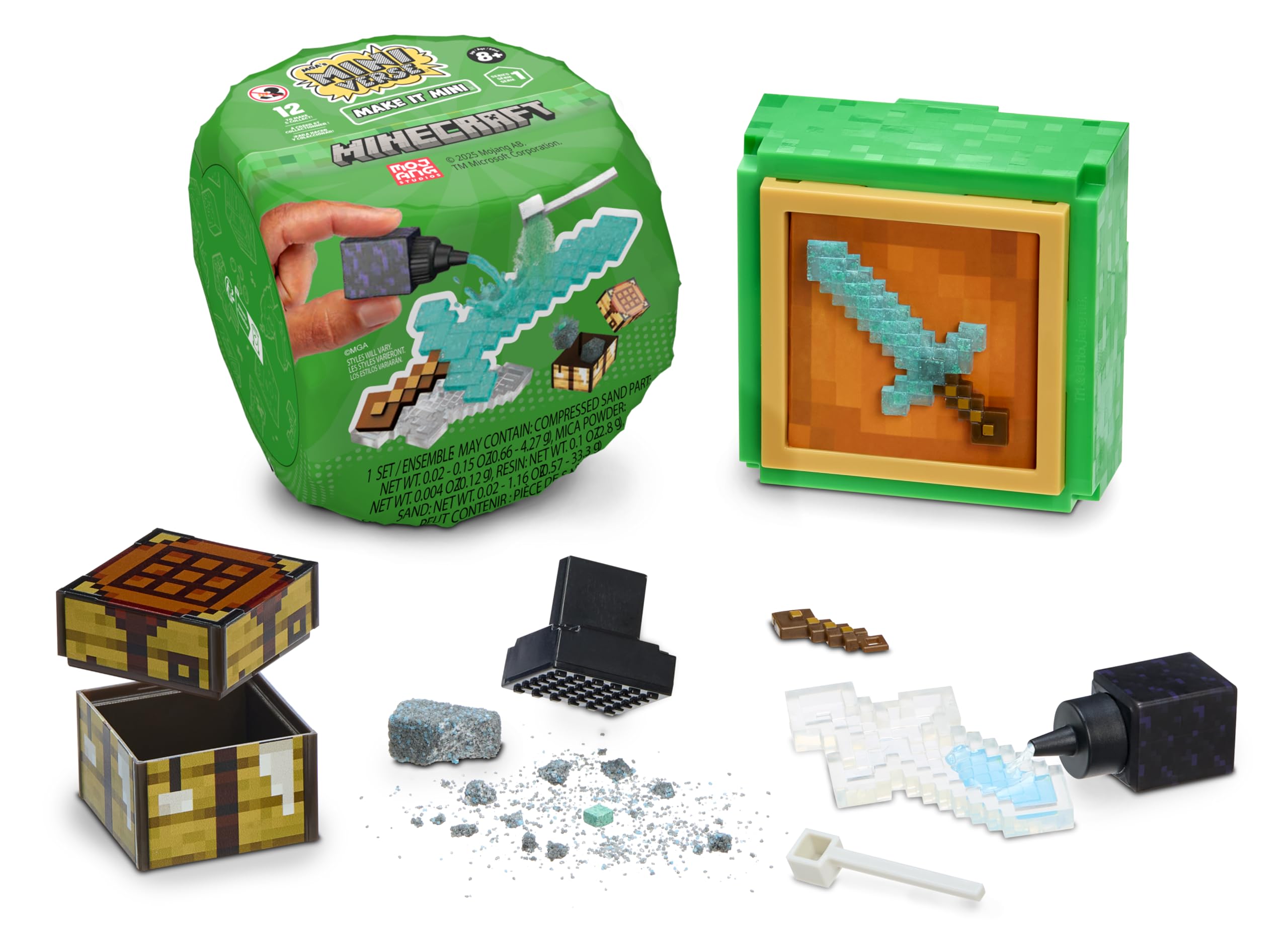 MGA Miniverse Make It Mini Minecraft: Build & Display Mini Replicas (12 Surprises)