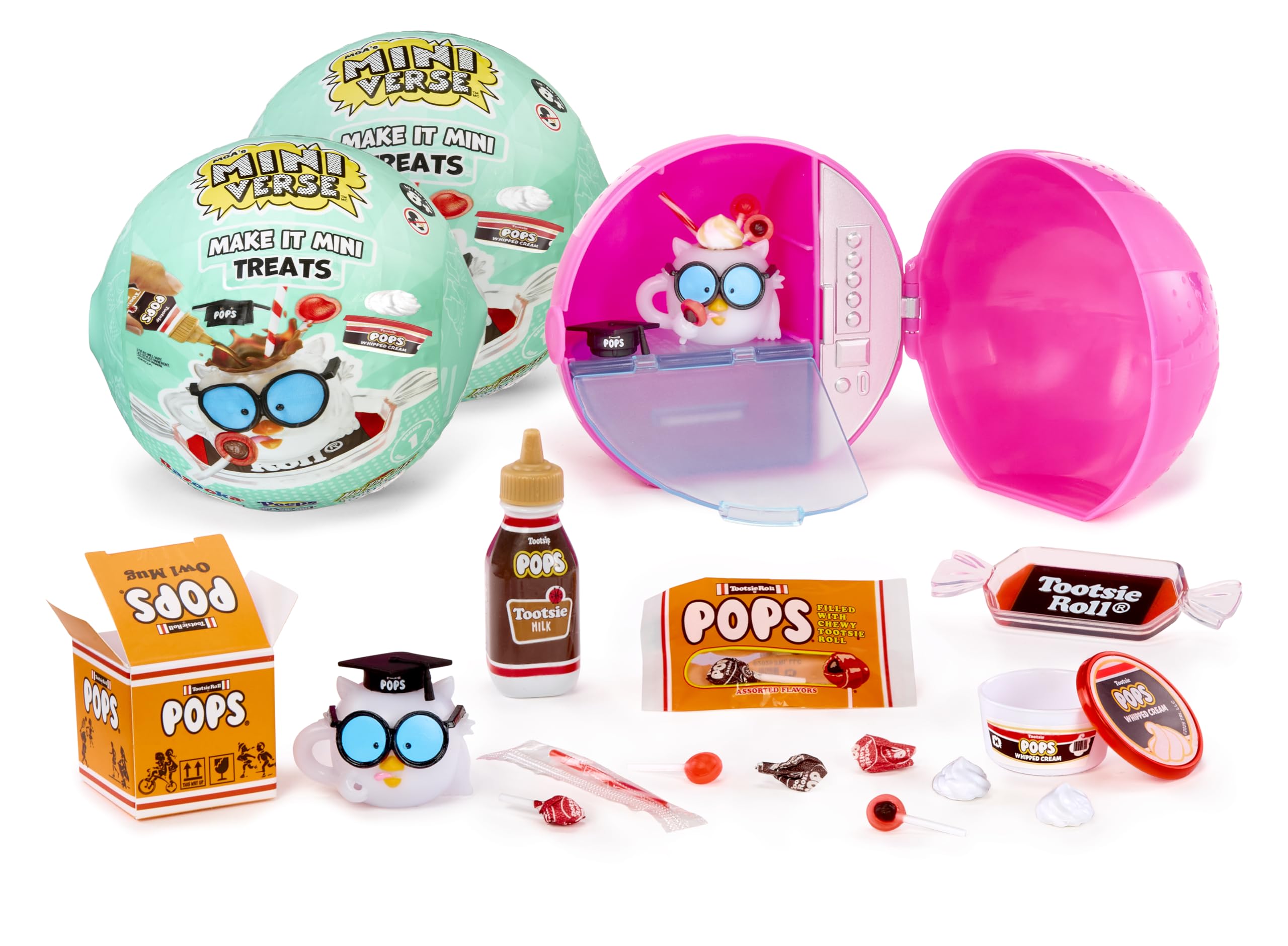 MGA's Miniverse Make It Mini Treats 2-Pack – Mystery Blind Balls with 12 Candy Miniatures to Collect and Display