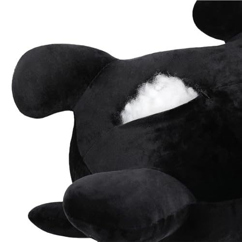 MIAOHAHA 11.8in Plush Cat Pillow - Soft Stuffed Animal Pillow for Kids and Adults, Black Cat