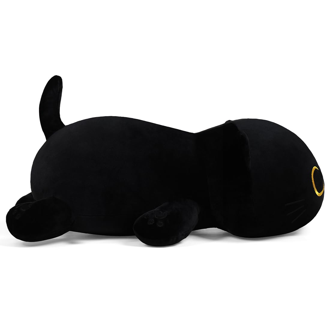 MIAOHAHA 11.8in Plush Cat Pillow - Soft Stuffed Animal Pillow for Kids and Adults, Black Cat