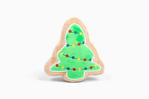 Midlee Christmas Sugar Cookie Plush Dog Toy – Small Festive Squeaky Toy for Dogs