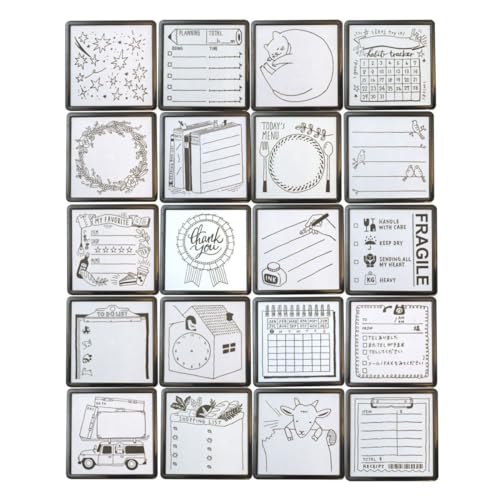 Midori Goat Pattern Stamp – Oil-Based Black Ink, Compact Stamp for Sticky Notes and Journals