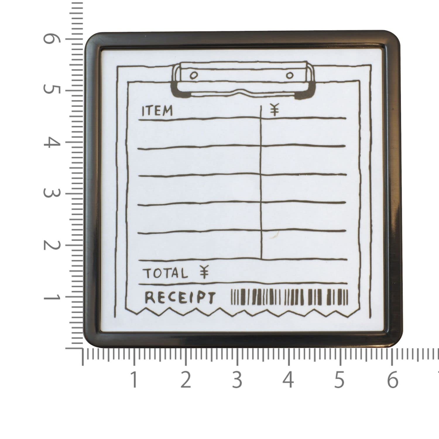 Midori Goat Pattern Stamp – Oil-Based Black Ink, Compact Stamp for Sticky Notes and Journals
