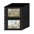 MIJLEXIG Stamp Collector Pages – 10 Sheets, 9-Hole, 2-Row for Standard Albums