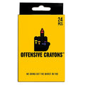 MilkToast Brands Offensive Crayons Original Edition – 24 Adult Crayons with Sarcastic Sayings, Dark Humor Gag Gift