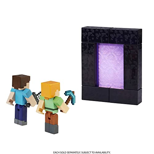 Minecraft Alex Action Figure 3.25-inch with Build-a-Portal Piece and Accessory
