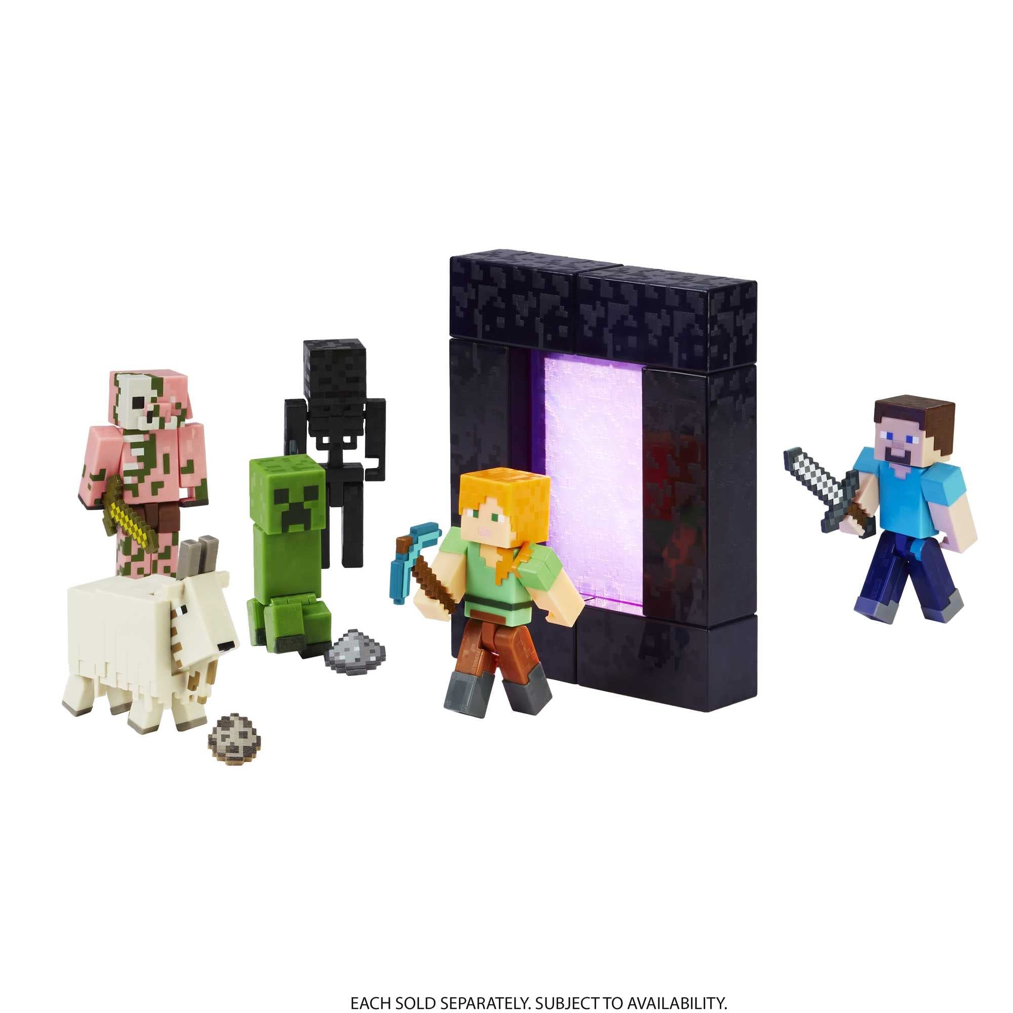 Minecraft Alex Action Figure 3.25-inch with Build-a-Portal Piece and Accessory