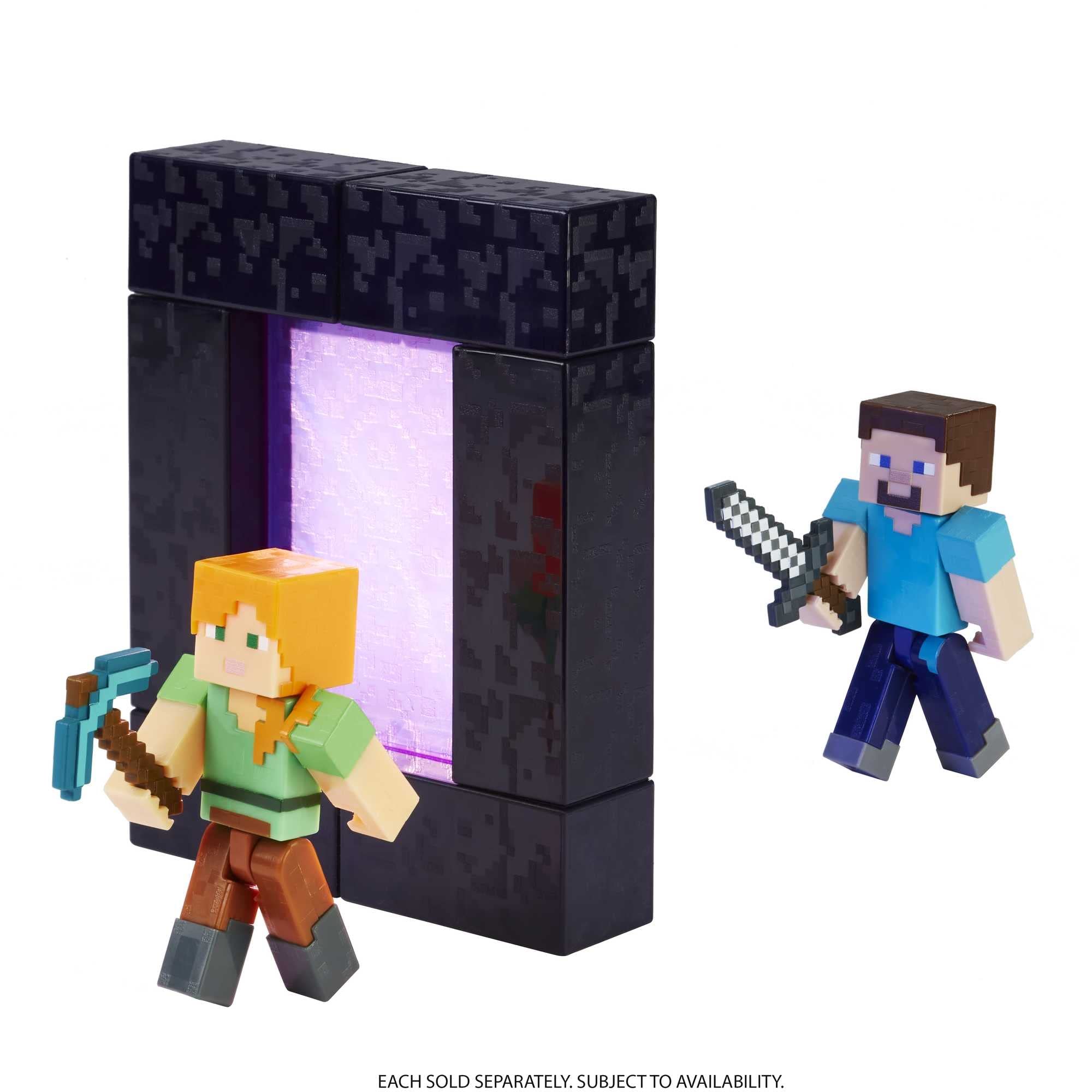 Minecraft Alex Action Figure 3.25-inch with Build-a-Portal Piece and Accessory