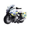 MING YING 66 Police Motorcycle Toy – Pull-Back with Sound & Light, White, for Ages 3-9