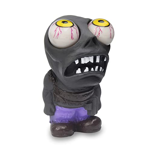Ming You Black Zombie Squeeze Toy – Stress Relief Anxiety Toy with Popping Eyes, 4.8 Inches, Gift for Kids and Adults
