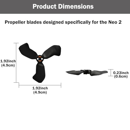 MINGVEN 8-Pack Replacement Propellers for DJI Neo 2 – Low Noise, Impact-Resistant Composite, Includes Screwdriver & Screws