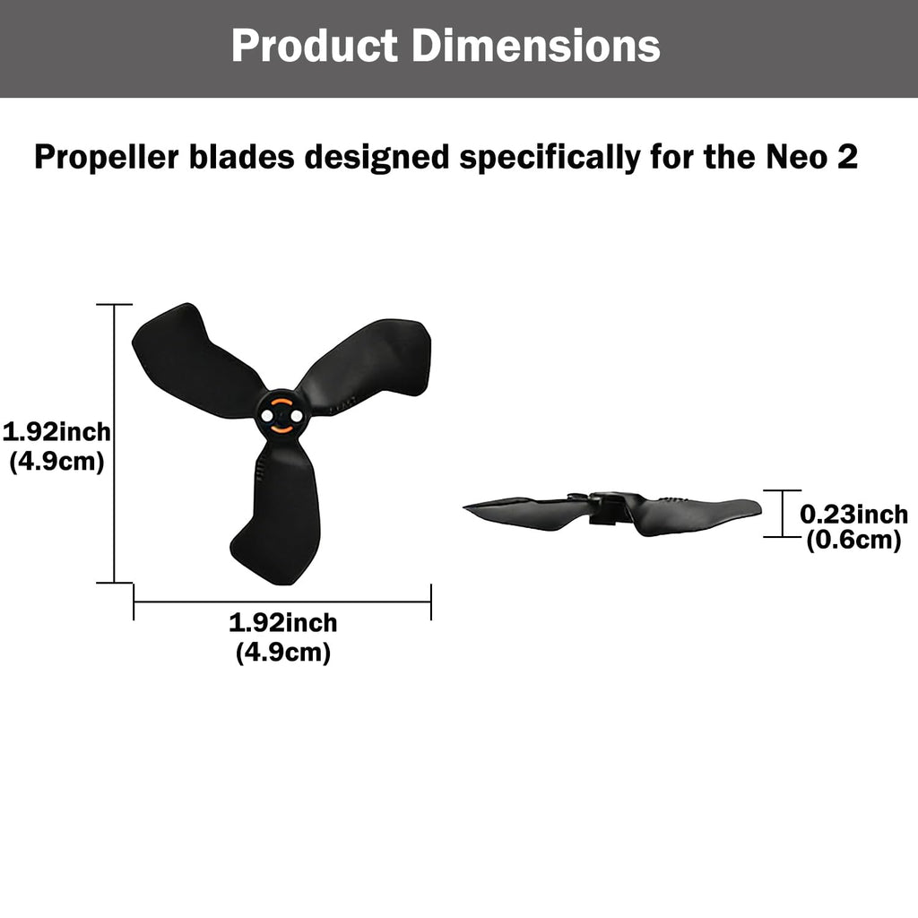 MINGVEN 8-Pack Replacement Propellers for DJI Neo 2 – Low Noise, Impact-Resistant Composite, Includes Screwdriver & Screws