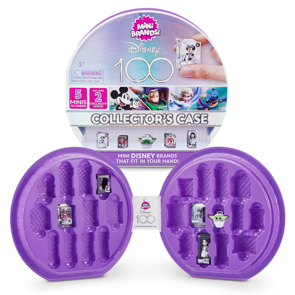 Mini Brands Disney 100 Platinum Collector's Case – 5 Minis, 2 Exclusives, Holds 25
