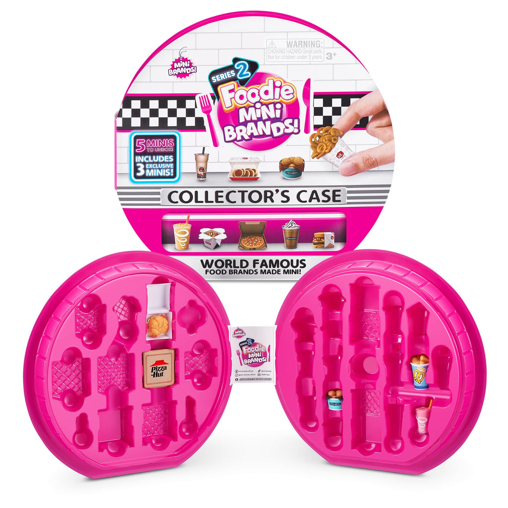 Mini Brands Foodie Series 2 Collector's Case by ZURU – 5 Mystery Minis, 3 Exclusive, Holds 30