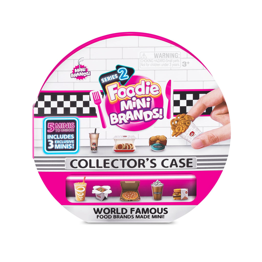Mini Brands Foodie Series 2 Collector's Case by ZURU – 5 Mystery Minis, 3 Exclusive, Holds 30