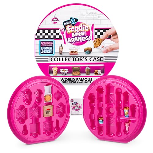 Mini Brands Foodie Series 2 Collector's Case by ZURU – 5 Mystery Minis, 3 Exclusive, Holds 30