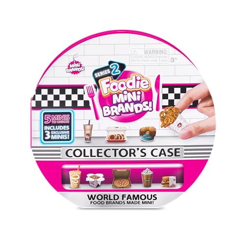 Mini Brands Foodie Series 2 Collector's Case by ZURU – 5 Mystery Minis, 3 Exclusive, Holds 30