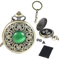 Mini DND Dice Set in Pocket Watch Shell with Keychain - 7PCS Polyhedral Metal Dice for RPG Games (Pearl Silver)