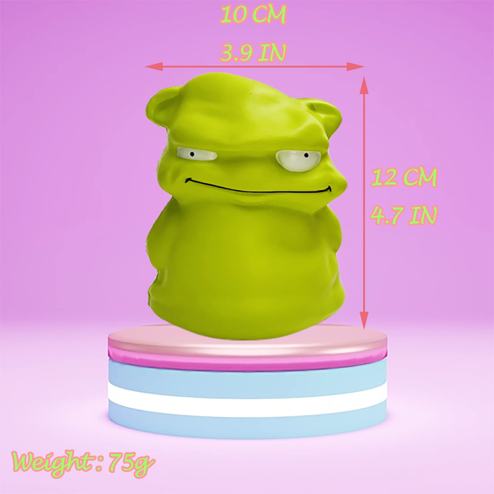 Mini Green Monster Slow Rising Squishy Toy – 4.7" PU Foam Stress Relief for Kids & Adults