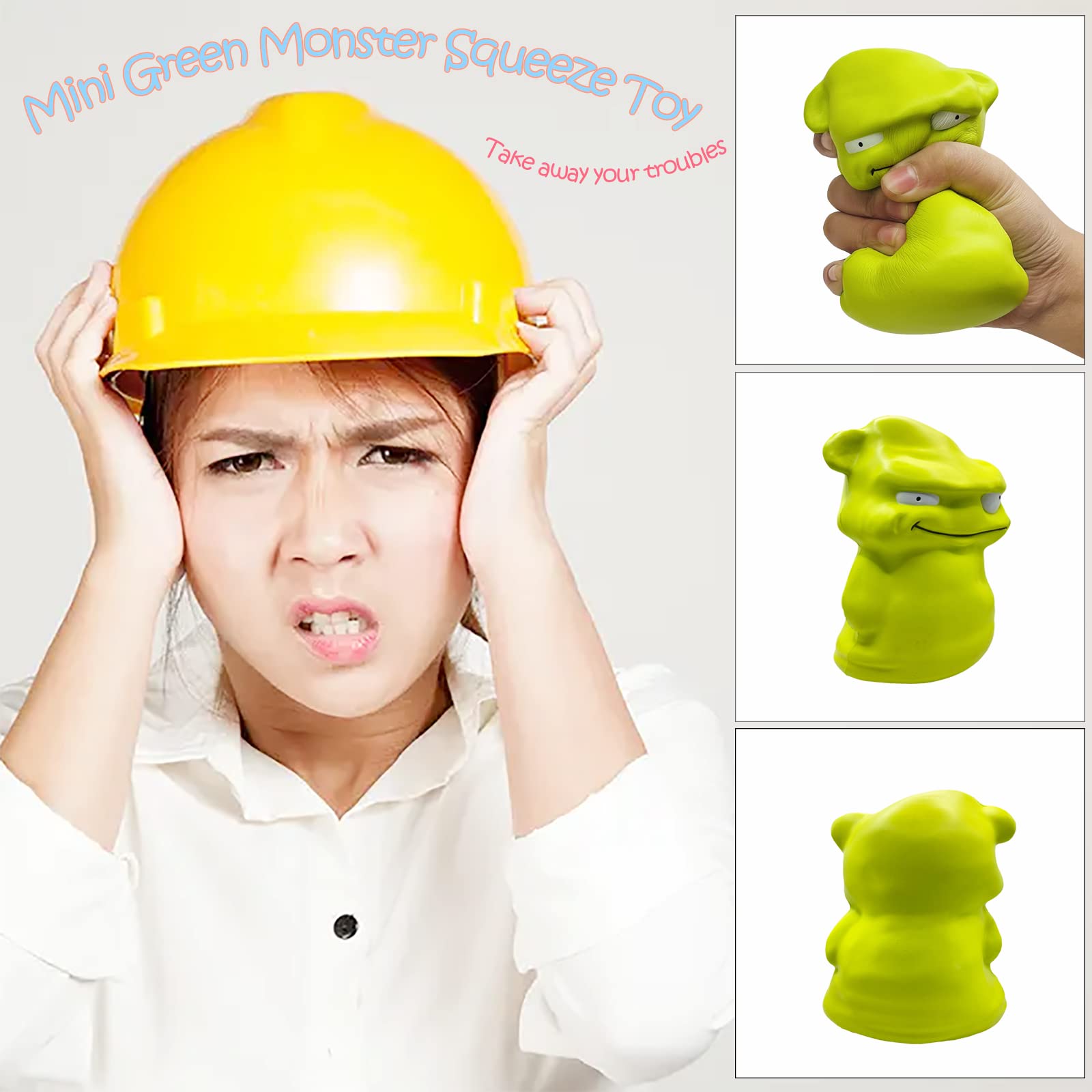 Mini Green Monster Slow Rising Squishy Toy – 4.7" PU Foam Stress Relief for Kids & Adults