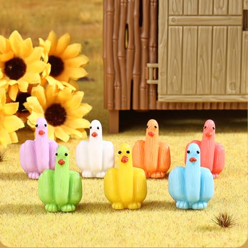 Mini Resin Ducks (35-Pack) – Funny Finger-Designed Tiny Ducks for Hiding Prank, Car Decor, Dollhouse