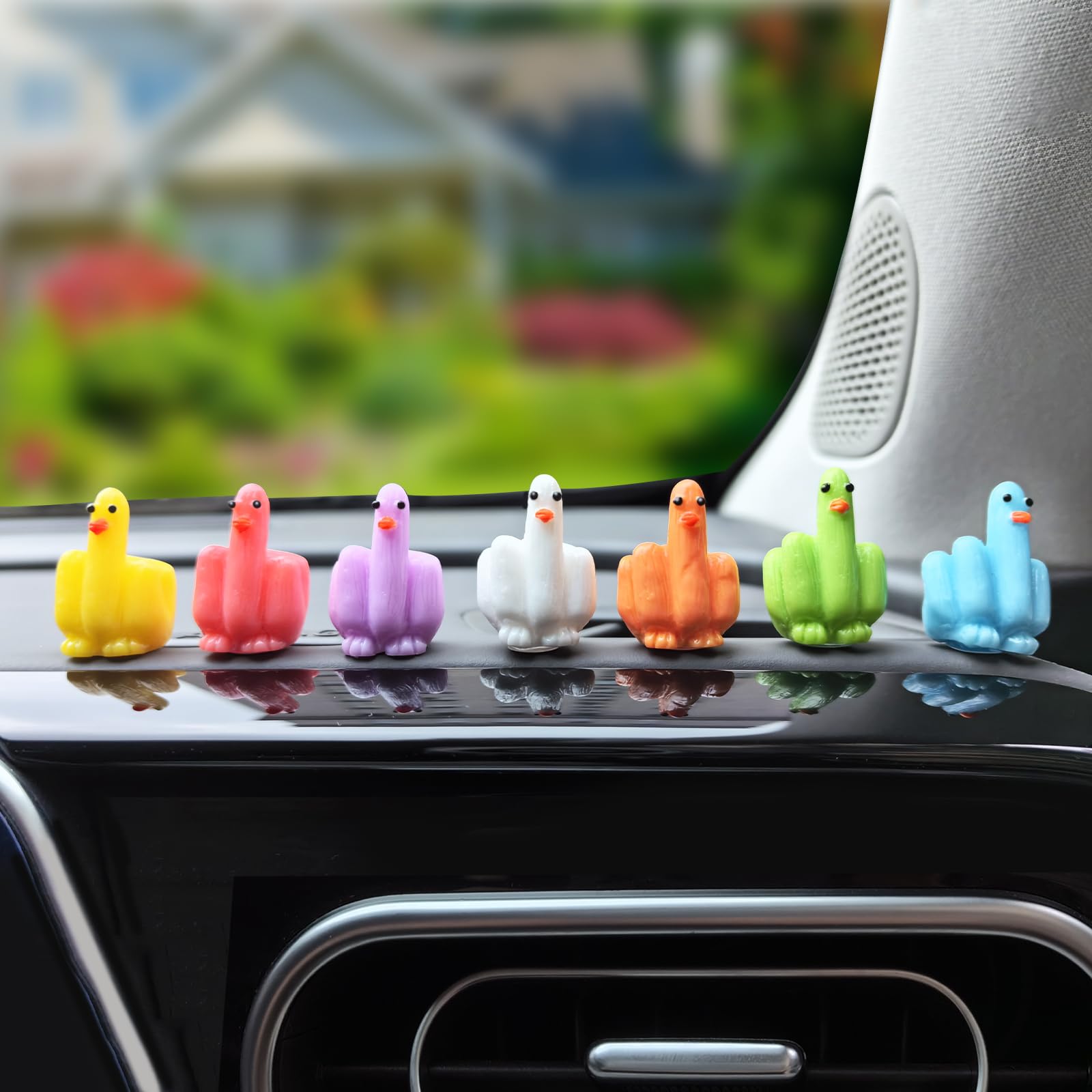 Mini Resin Ducks (35-Pack) – Funny Finger-Designed Tiny Ducks for Hiding Prank, Car Decor, Dollhouse