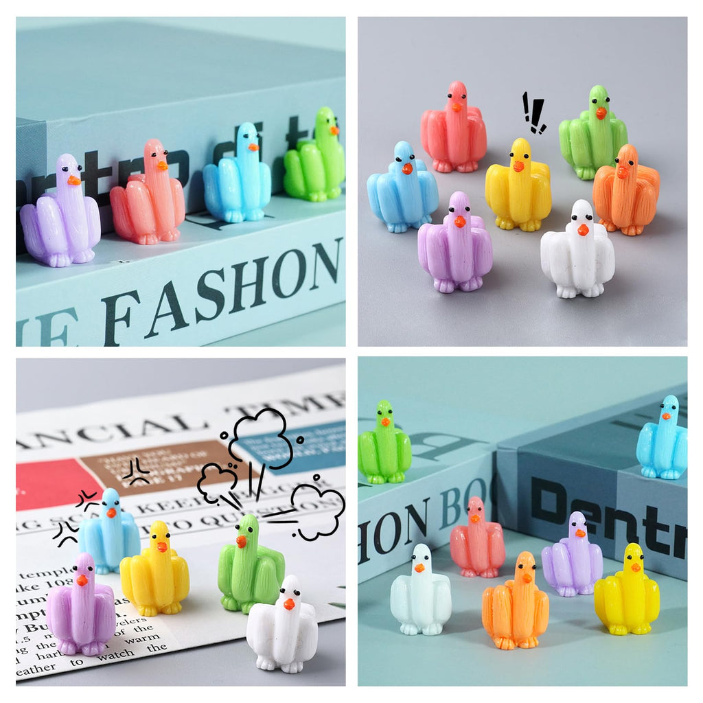 Mini Resin Ducks (35-Pack) – Funny Finger-Designed Tiny Ducks for Hiding Prank, Car Decor, Dollhouse