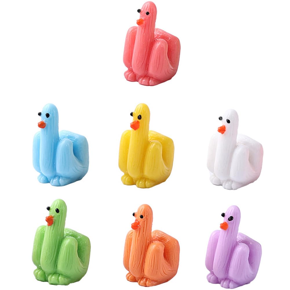 Mini Resin Ducks (35-Pack) – Funny Finger-Designed Tiny Ducks for Hiding Prank, Car Decor, Dollhouse