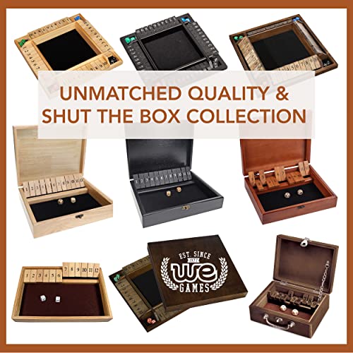 Mini Shut the Box Wooden Game by WE Games – 5.5-Inch Travel Size with 9 Number Tiles for Family Fun