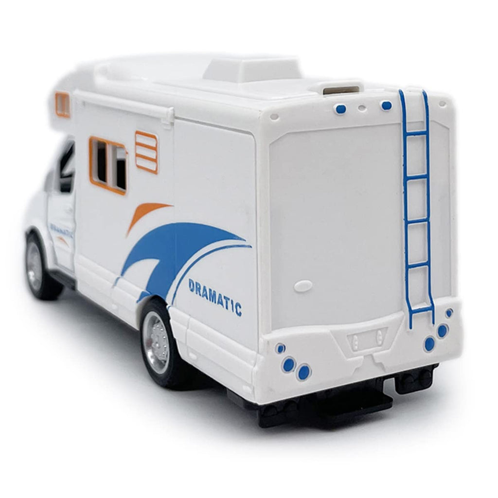 Mini Toy Camper Van RV Diecast Pull Back Car with Opening Roof and Side Door for Boys Age 3-12 - Metanyl