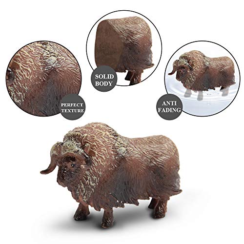 Mini Tudou 12-Piece Farm Animal Figurines Set - Hand-Painted Cow & Bull Toys for Kids Ages 3-5, Cake Toppers & Educational Playset