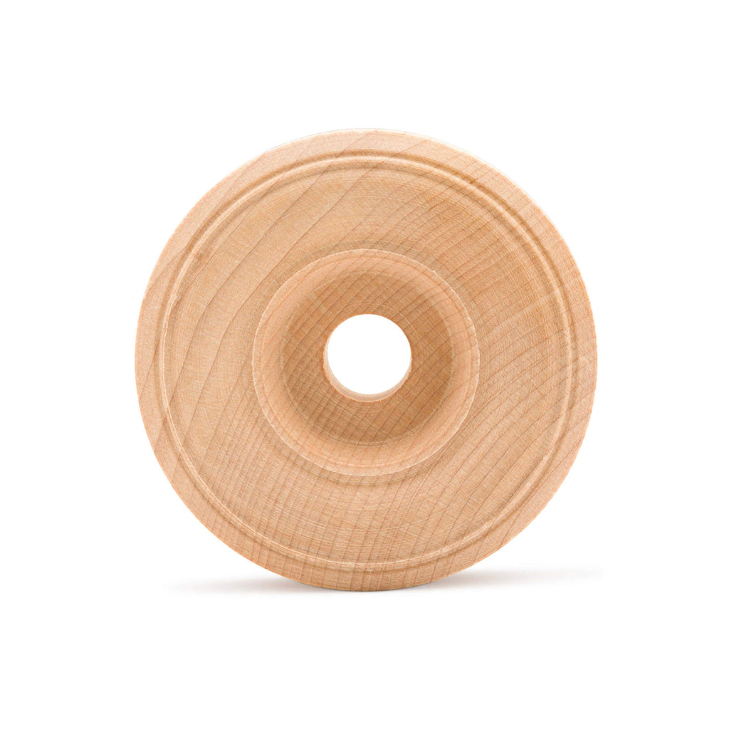 Mini Wood Wheels Treaded Style, 2 Inch Diameter, Pack of 12 for Crafts and DIY Model Cars by Woodpeckers