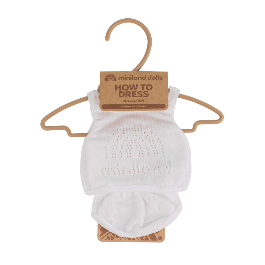 Miniland 2-Piece Doll Underwear Set for 15-Inch Dolls with Hanger