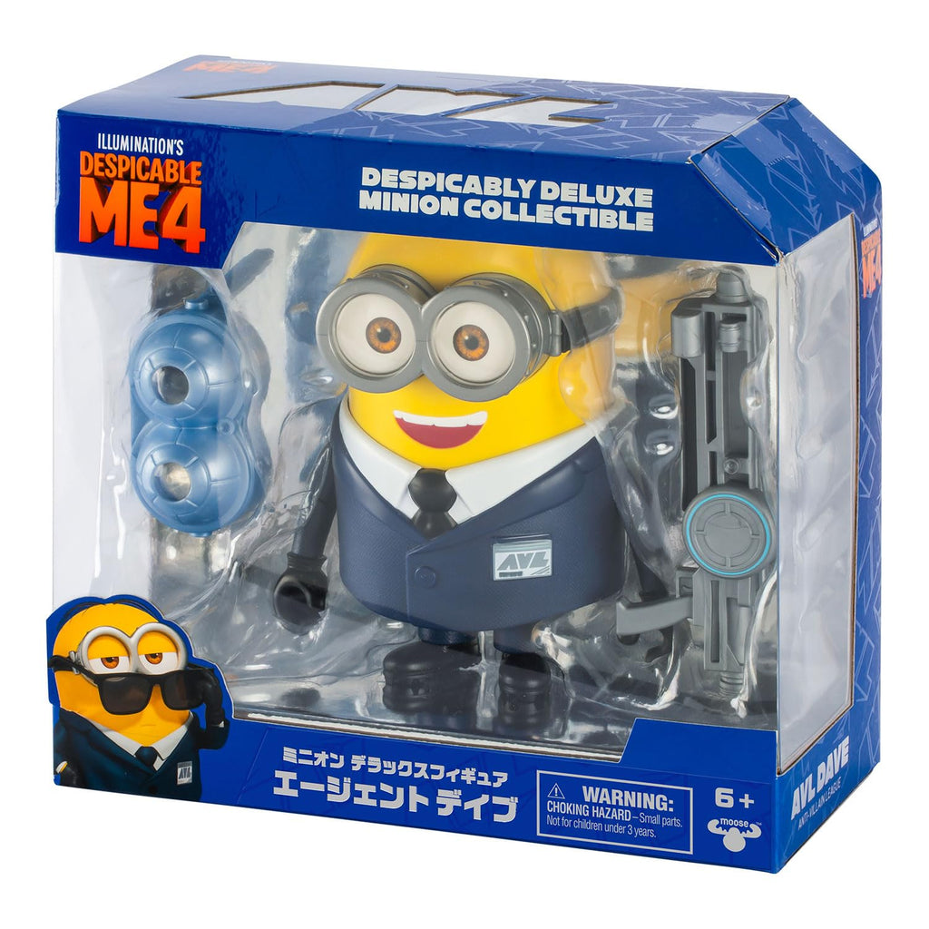 Minions Despicable Me 4 AVL Agent Dave 5.5-Inch Collectible Action Figure with Display Box