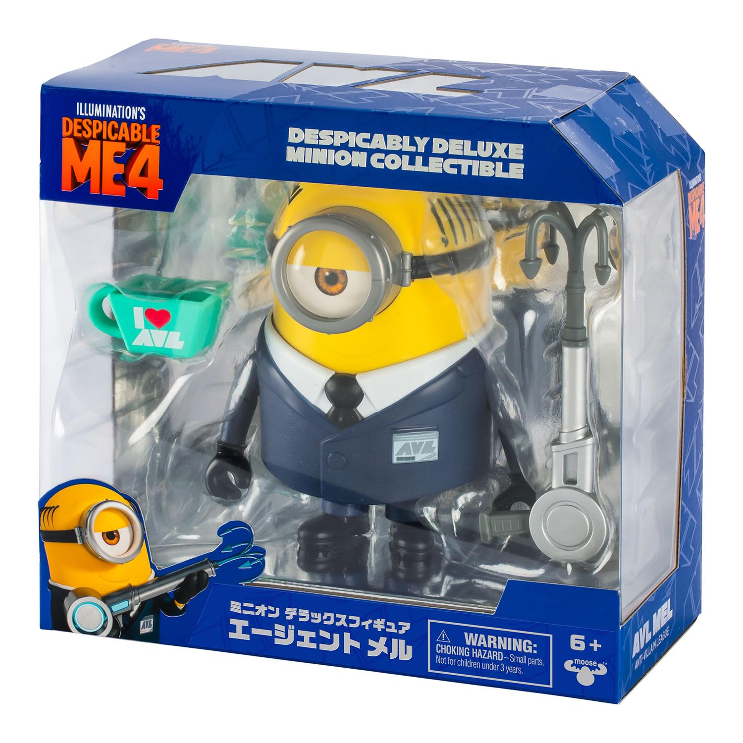 Minions Despicable Me 4 Despicably Deluxe AVL Agent Mel Figure - 5.5 Inch Collectible with Accessories