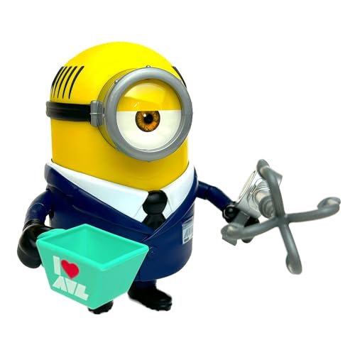 Minions Despicable Me 4 Despicably Deluxe AVL Agent Mel Figure - 5.5 Inch Collectible with Accessories