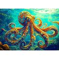 MINIWAN 1000 Piece Octopus Jigsaw Puzzle – Vibrant Underwater Scene with Back Letter Sorting