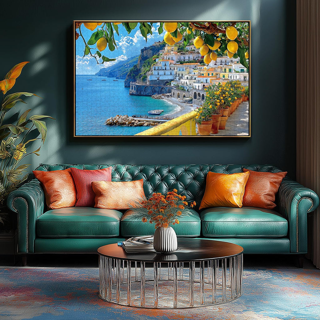 MINIWAN Amalfi Coast Puzzle – 300 Pieces, 17x11 in, Coastal Landscape for Adults