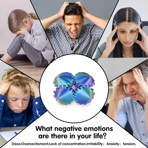 Minleway Gear Ball 3D Printed Fidget Toy – Blue Green Purple, 2.3 Inch Sensory Sphere for Stress Relief