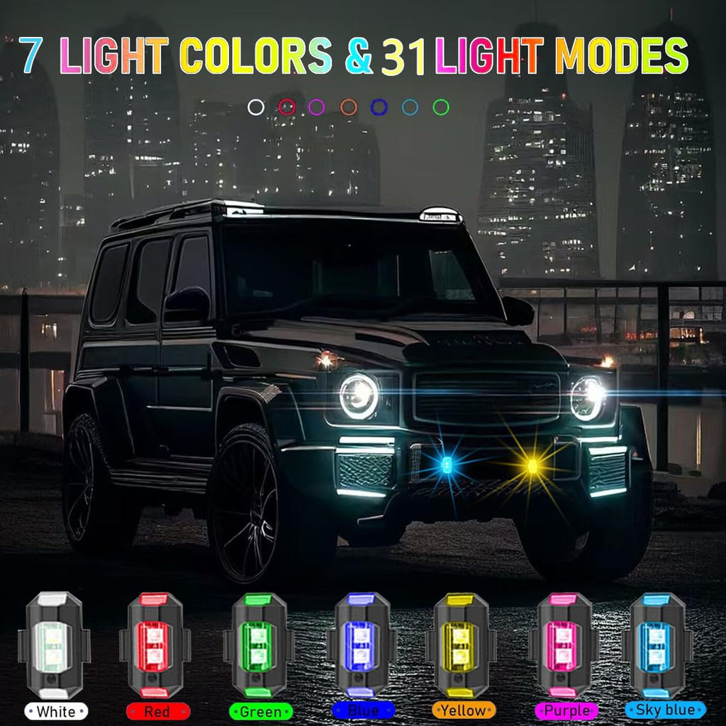 Minsezhi 6-Pack LED Strobe Drone Lights for Night Flying – FAA Compliant, Rechargeable, Lightweight, for DJI Mini 4 Pro, Avata 2, Mavic 3 and More