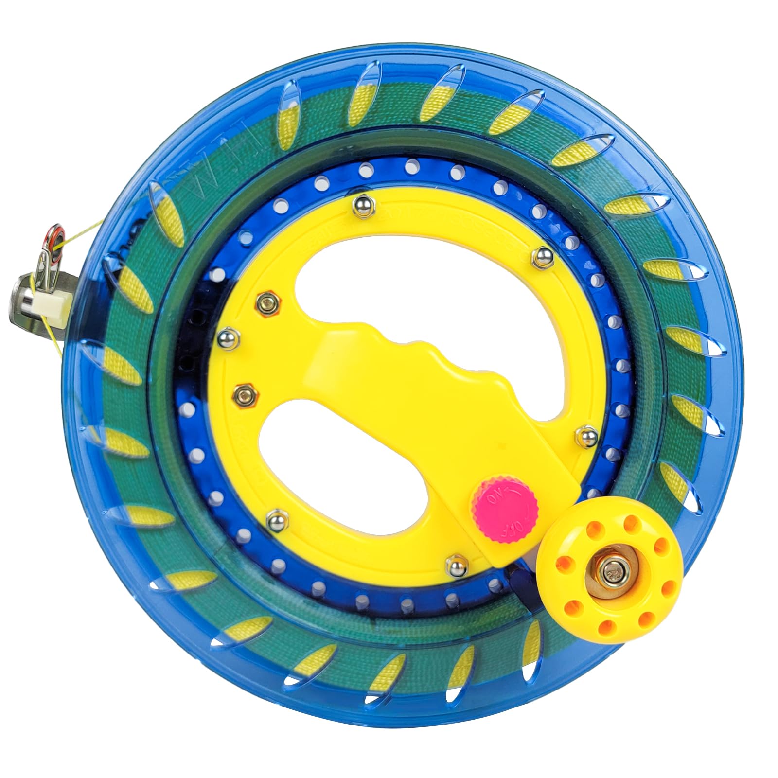 Mint's Colorful Life 8-Inch Kite Reel Winder with 1000ft Nylon Line - Blue