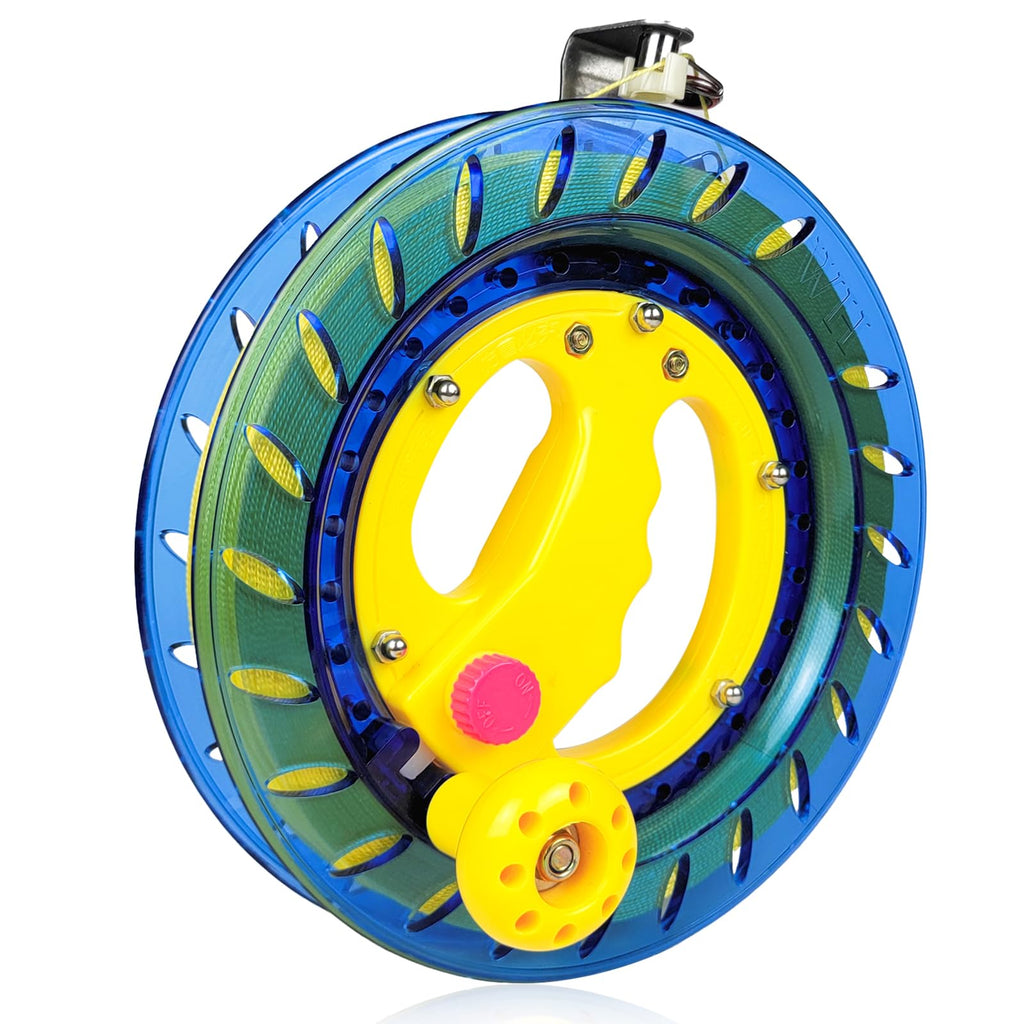 Mint's Colorful Life 8-Inch Kite Reel Winder with 1000ft Nylon Line - Blue