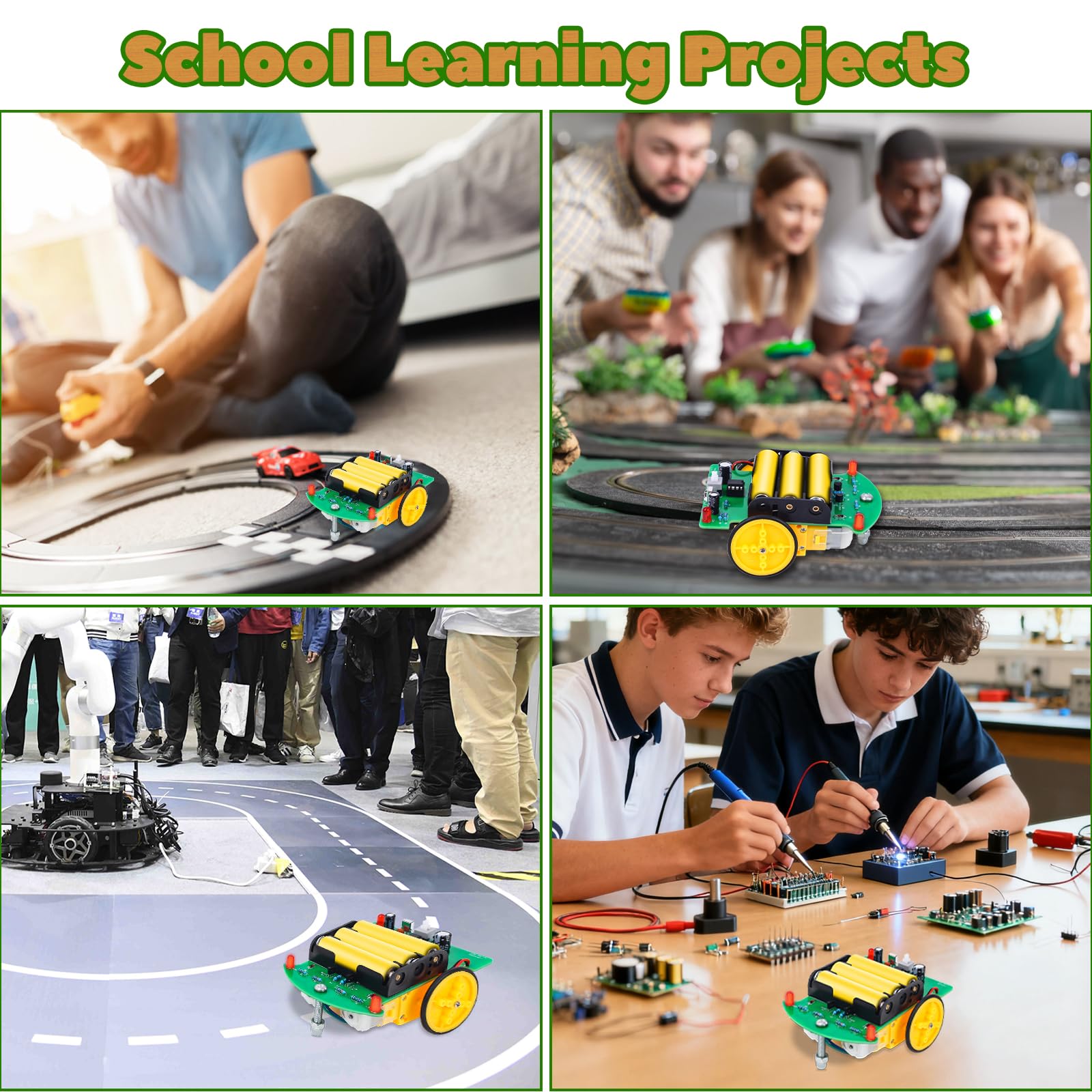 MiOYOOW DIY Remote Control Car Kit – Soldering Practice Robot Car for Learning Electronics
