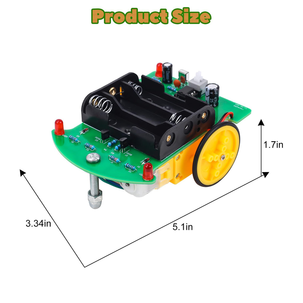 MiOYOOW DIY Remote Control Car Kit – Soldering Practice Robot Car for Learning Electronics