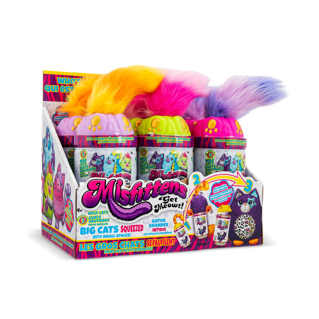 Misfittens Cats Series 3 Wild Cats - Squishable Surprise Plush Toy for Kids Ages 3+