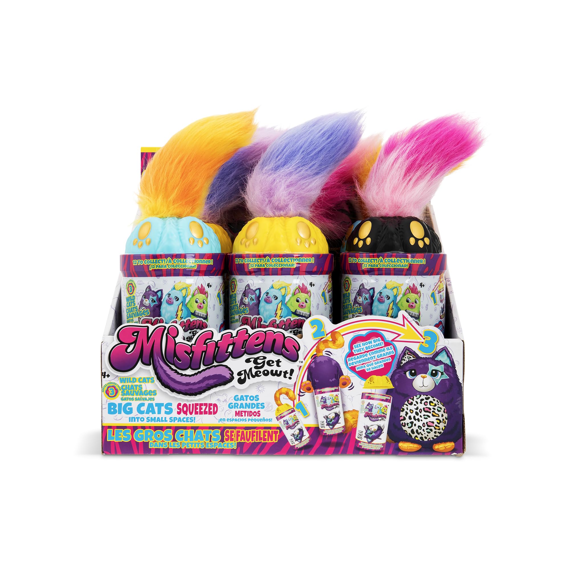 Misfittens Cats Series 3 Wild Cats - Squishable Surprise Plush Toy for Kids Ages 3+