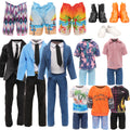 Miunana 12-Piece Wardrobe Set for 11.5-Inch Male Dolls – 5 Outfits & 3 Pairs Shoes, Formal & Casual