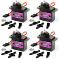 Miuzei MG90S 9G Micro Servo Motor 4-Pack – Metal Geared, High Torque for Arduino and RC Projects