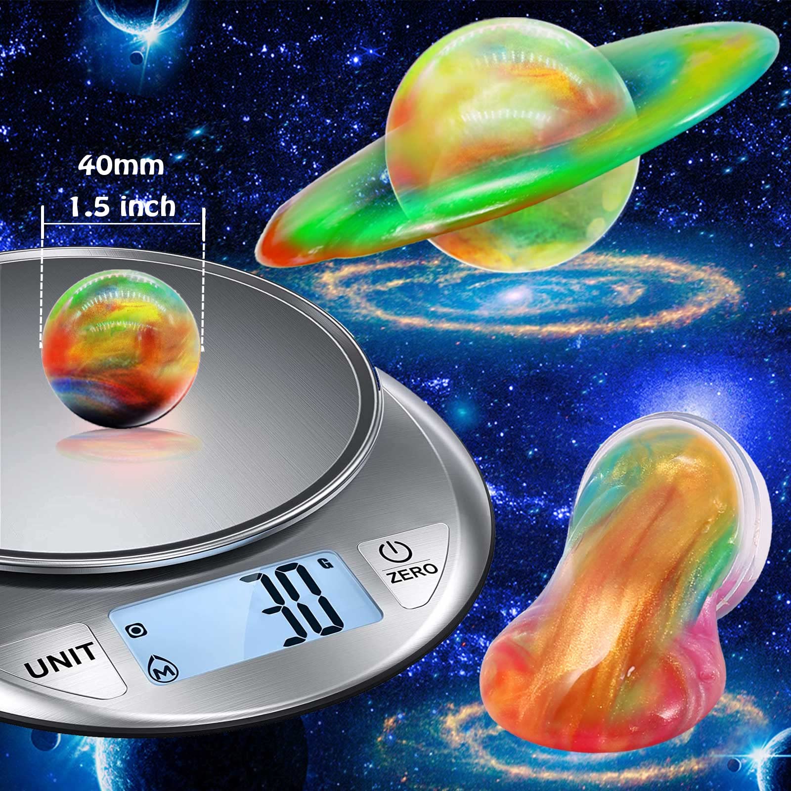 MiVRIU 24 Pack Ball Slime Party Favors - Soft, Scented Galaxy Slime Balls for Kids Ages 5-12