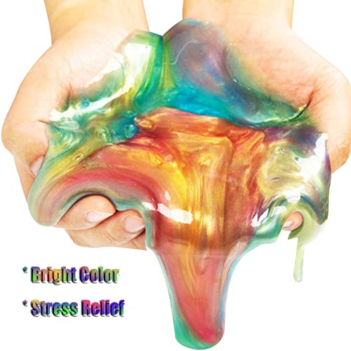 MiVRIU 24-Pack Galaxy Slime Party Favors – Stretchy Non-Sticky Slime Kit for Kids 5-12, Classroom Prizes, Stocking Stuffers, Goodie Bag Fillers